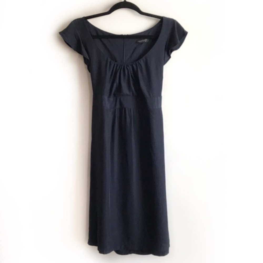 Topshop Cap Sleeve Dark Navy Dress Size 8